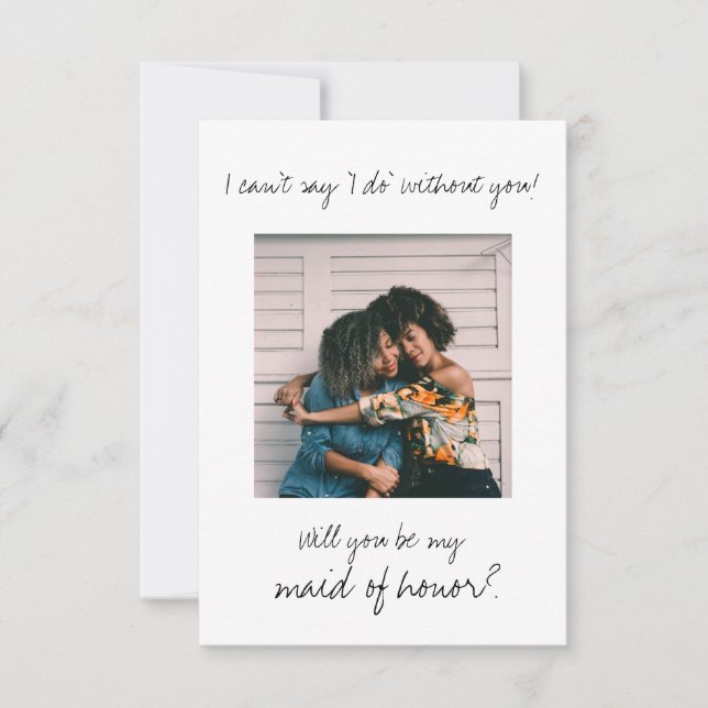 ミニマモダンリスト私のメイド・オブ・オーナー（花嫁付き添い人）の花嫁 (正面)