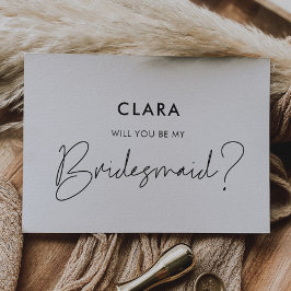 ミニマモダンリスト私の花嫁のメイドカードになる 招待状