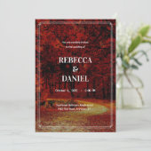 ミニマモダンリスト秋の風光明媚結婚な 招待状 (スタンド正面)