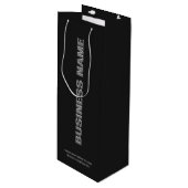 ミニマモダンリスト紙WIneバッグ（会社名あり） ワインギフトバッグ (正面アングル)