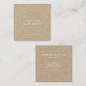 ミニマモダンリスト素朴クラフトプロフェッショナル スクエア名刺 (正面/裏面)