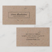 ミニマモダンリスト素朴クラフト紙名刺 名刺 (正面/裏面)