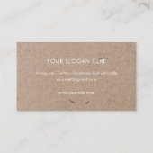 ミニマモダンリスト素朴クラフト紙名刺 名刺 (裏面)