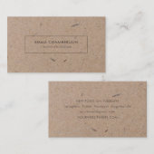 ミニマモダンリスト素朴クラフト紙名刺 名刺 (正面/裏面)