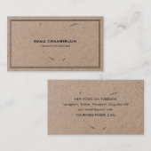 ミニマモダンリスト素朴クラフト紙名刺 名刺 (正面/裏面)