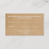 ミニマモダンリスト素朴クラフト 紹介カード (裏面)