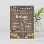 ミニマモダンリスト素朴結婚式招待状 招待状 (スタンド正面)