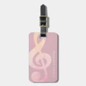ミニマモダンリスト素朴・ピグランジンク音楽アート ラゲッジタグ (正面縦)