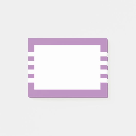 ミニマモダンリスト紫の白ストライプ色 ポストイット (正面)