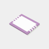 ミニマモダンリスト紫の白ストライプ色 ポストイット (アングル)