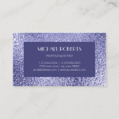 ミニマモダンリスト紫色の箔メタリック 名刺 (裏面)