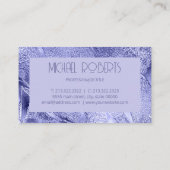 ミニマモダンリスト紫色の箔メタリック 名刺 (裏面)