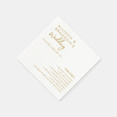 ミニマモダンリスト結婚のおもしろい事実 スタンダードカクテルナプキン (角)