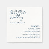 ミニマモダンリスト結婚のおもしろい事実 スタンダードカクテルナプキン (正面)