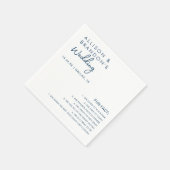 ミニマモダンリスト結婚のおもしろい事実 スタンダードカクテルナプキン (角)