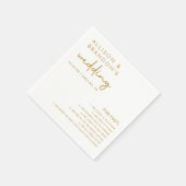 ミニマモダンリスト結婚のおもしろい事実 スタンダードカクテルナプキン (角)