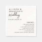 ミニマモダンリスト結婚のおもしろい事実 スタンダードカクテルナプキン (正面)