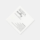 ミニマモダンリスト結婚のおもしろい事実 スタンダードカクテルナプキン (角)