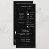 ミニマモダンリスト結婚のインフォグラフィック計画 (正面/裏面)