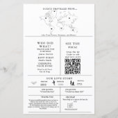 ミニマモダンリスト結婚のインフォグラフィック計画 (裏面)