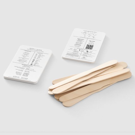 ミニマモダンリスト結婚のインフォグラフィック計画 ハンドファン (組立なし)