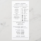 ミニマモダンリスト結婚のインフォグラフィック計画 プログラム (正面)