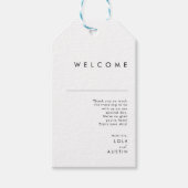 ミニマモダンリスト結婚のウェルカムギフトラベル ギフトタグ (正面)