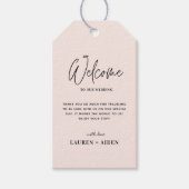 ミニマモダンリスト結婚のウェルカムギフトラベル ギフトタグ (正面)