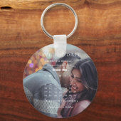 ミニマモダンリスト結婚のカレンダーに日付を保存 キーホルダー (正面)