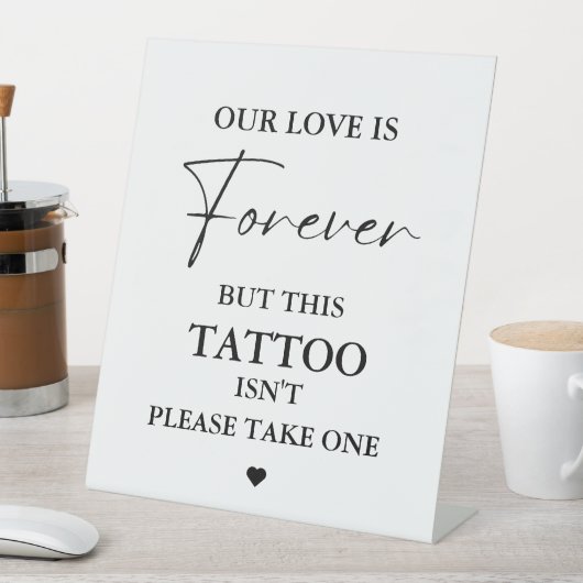 ミニマモダンリスト結婚のタトゥーパーティー徴候 台座サイン (インサイチュ)