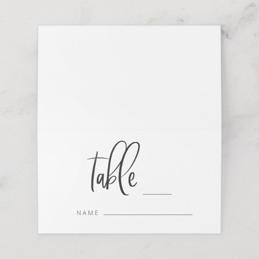 ミニマモダンリスト結婚のテーブル番号座席表 プレイスカード (外部開封)