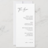 ミニマモダンリスト結婚のバードリンクのメニュー一覧 (正面)