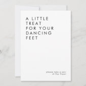 ミニマモダンリスト結婚のビーチサンダル記号 招待状 (正面)