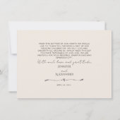 ミニマモダンリスト結婚のフラットサンキューカード サンキューカード (裏面)