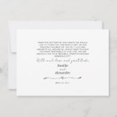 ミニマモダンリスト結婚のフラットサンキューカード サンキューカード (裏面)