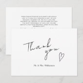 ミニマモダンリスト結婚のフラットサンキューカード サンキューカード (正面/裏面)
