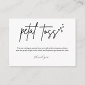 ミニマモダンリスト結婚のペタルトスを見送る エンクロージャーカード (正面)