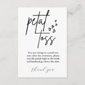 ミニマモダンリスト結婚のペタルトスを見送る エンクロージャーカード (正面)