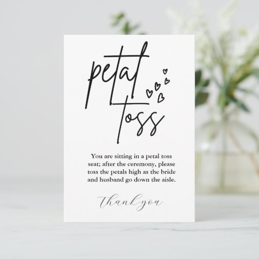 ミニマモダンリスト結婚のペタルトスを見送る エンクロージャーカード (スタンド正面)