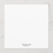 ミニマモダンリスト結婚のメニューカード メニュー (裏面)