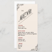 ミニマモダンリスト結婚のメニュー メニュー (正面/裏面)