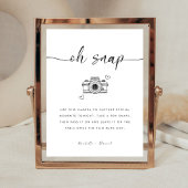 ミニマモダンリスト結婚の使い捨てカメラサイン ポスター