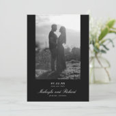 ミニマモダンリスト結婚の写真が日付を保存 セーブザデート (スタンド正面)