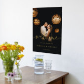 ミニマモダンリスト結婚の写真へようこそ 箔ポスター (レイダウン (キッチン))