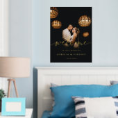 ミニマモダンリスト結婚の写真へようこそ 箔ポスター (インサイチュ (寝室))