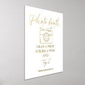 ミニマモダンリスト結婚の写真ブースの看板 箔ポスター (レイダウン)