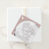 ミニマモダンリスト結婚の埃っぽいバラ写真 フェイバータグ (インサイチュ)