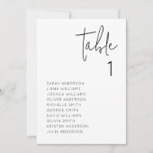 ミニマモダンリスト結婚の座席表カード 招待状 (正面)