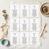 ミニマモダンリスト結婚の座席表カード 招待状