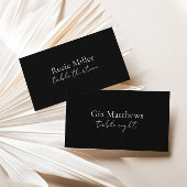 ミニマモダンリスト結婚の座席表（ブラック） プレイスカード